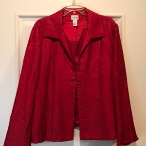 Chico’s red jacket